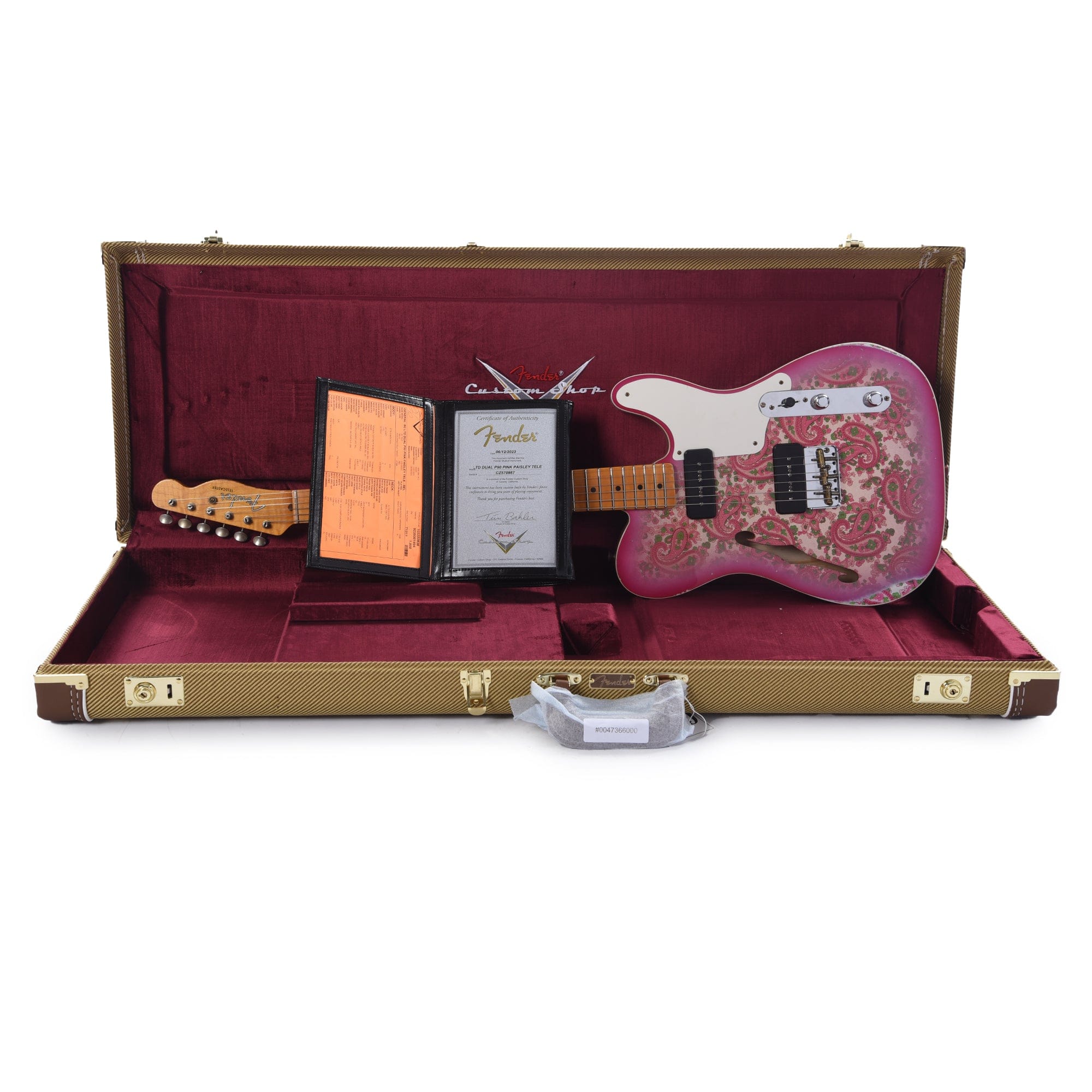 Fender Custom Shop Limited Edition Dual P90 Telecaster Relic Pink Paisley Electric Guitars / Solid Body
