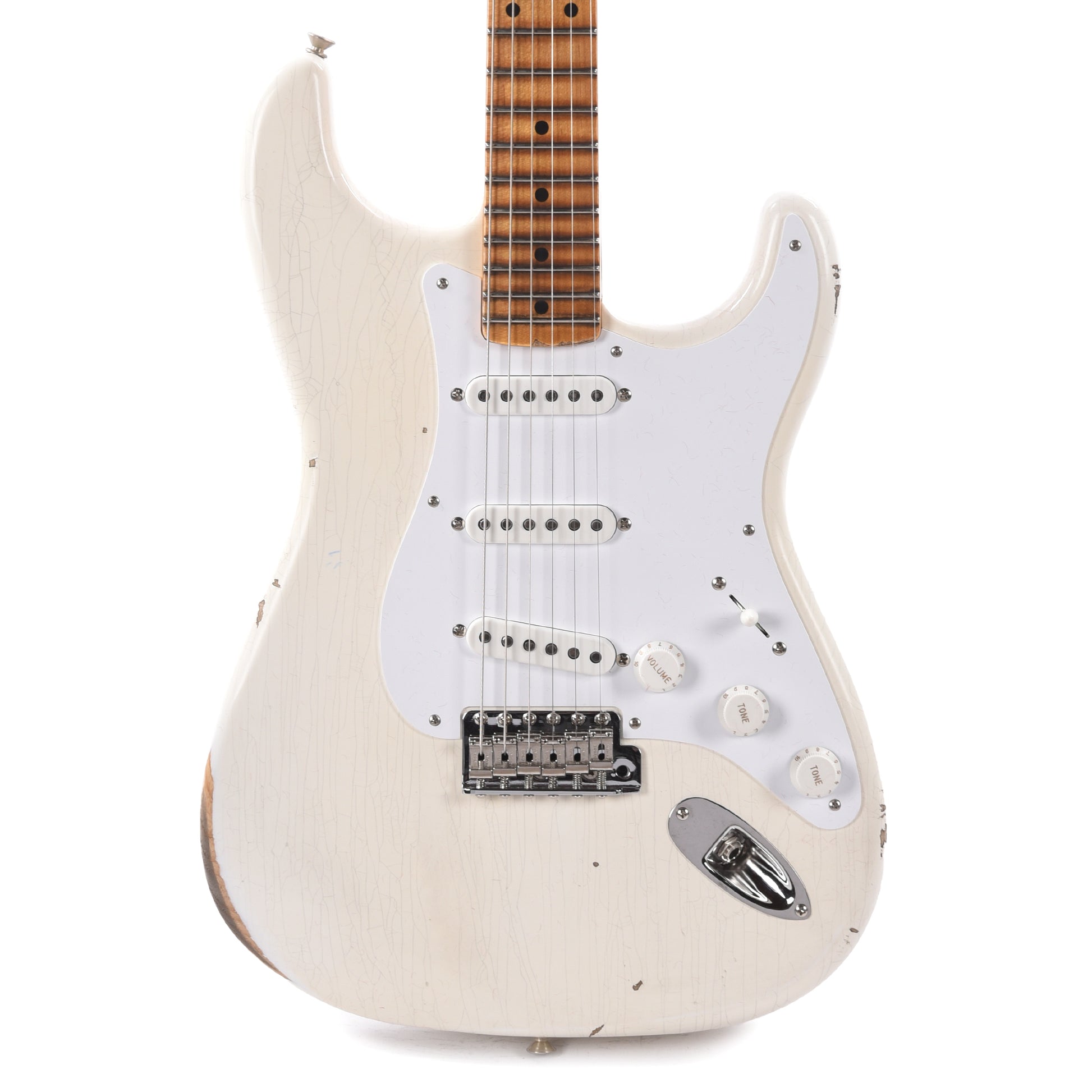 Fender Custom Shop Limited Edition Fat '54 Stratocaster Relic with Closet Classic Hardware Aged Arctic White Electric Guitars / Solid Body