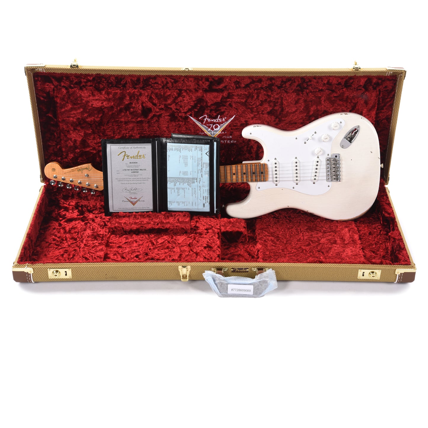 Fender Custom Shop Limited Edition Fat '54 Stratocaster Relic with Closet Classic Hardware Aged Arctic White Electric Guitars / Solid Body