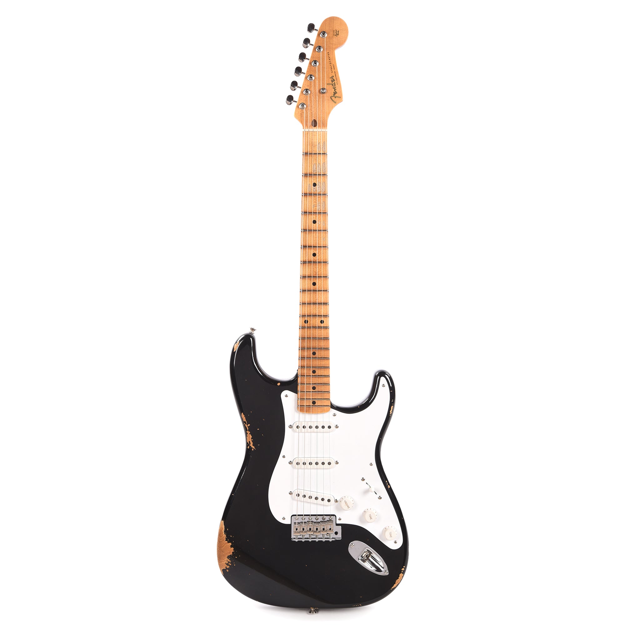 Fender Custom Shop Limited Edition Fat '54 Stratocaster Relic with Closet Classic Hardware Aged Black Electric Guitars / Solid Body