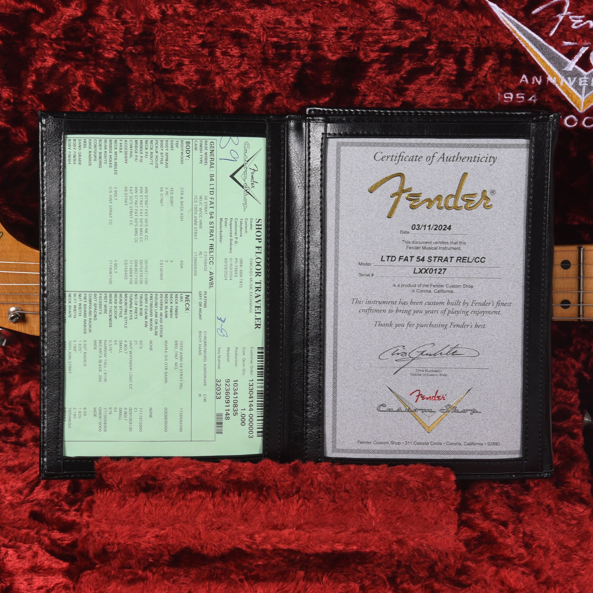 Fender Custom Shop Limited Edition Fat '54 Stratocaster Relic with Closet Classic Hardware Aged White Blonde Electric Guitars / Solid Body