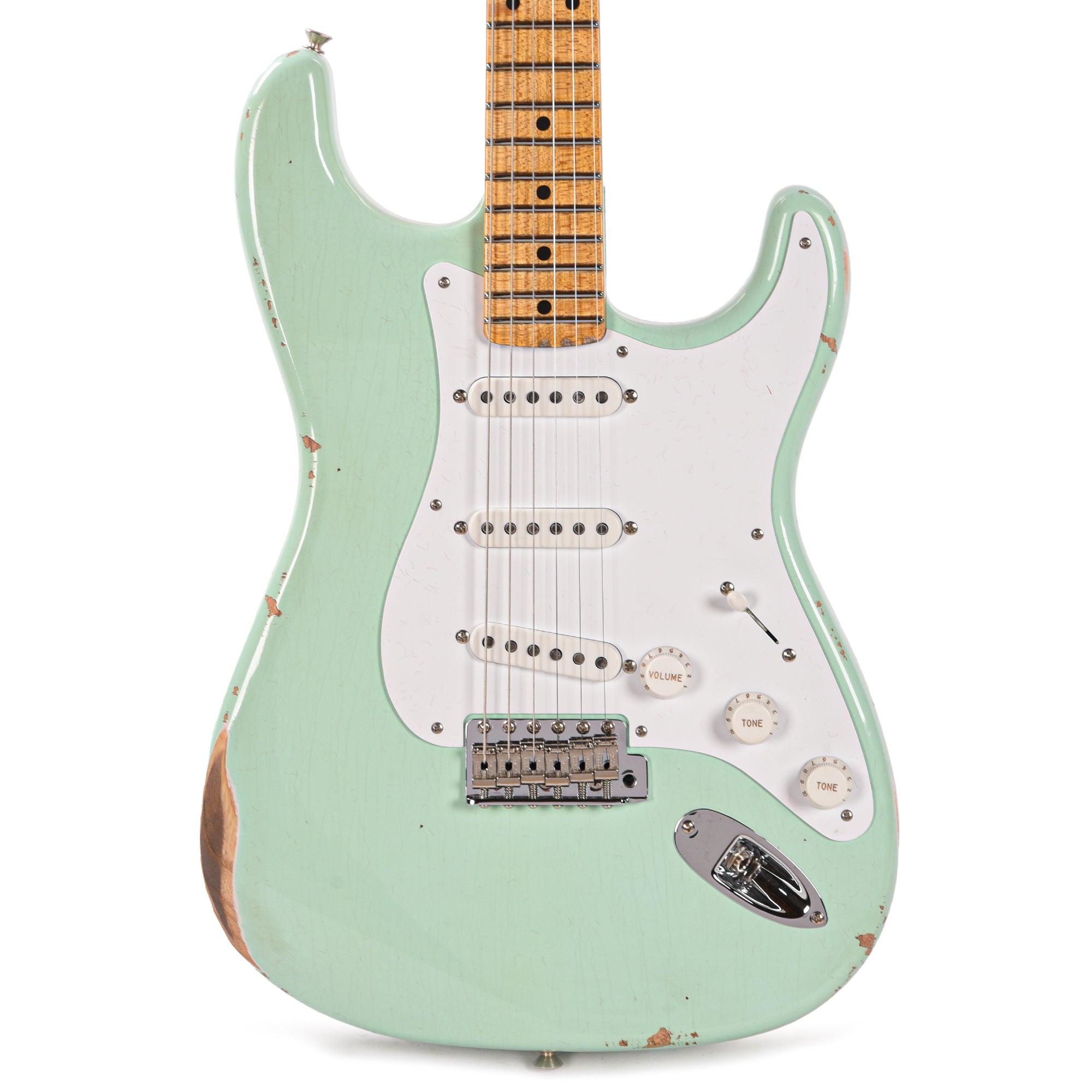 Fender Custom Shop Limited Edition Fat '54 Stratocaster Relic with Closet Classic Hardware Super Faded Aged Surf Green Electric Guitars / Solid Body