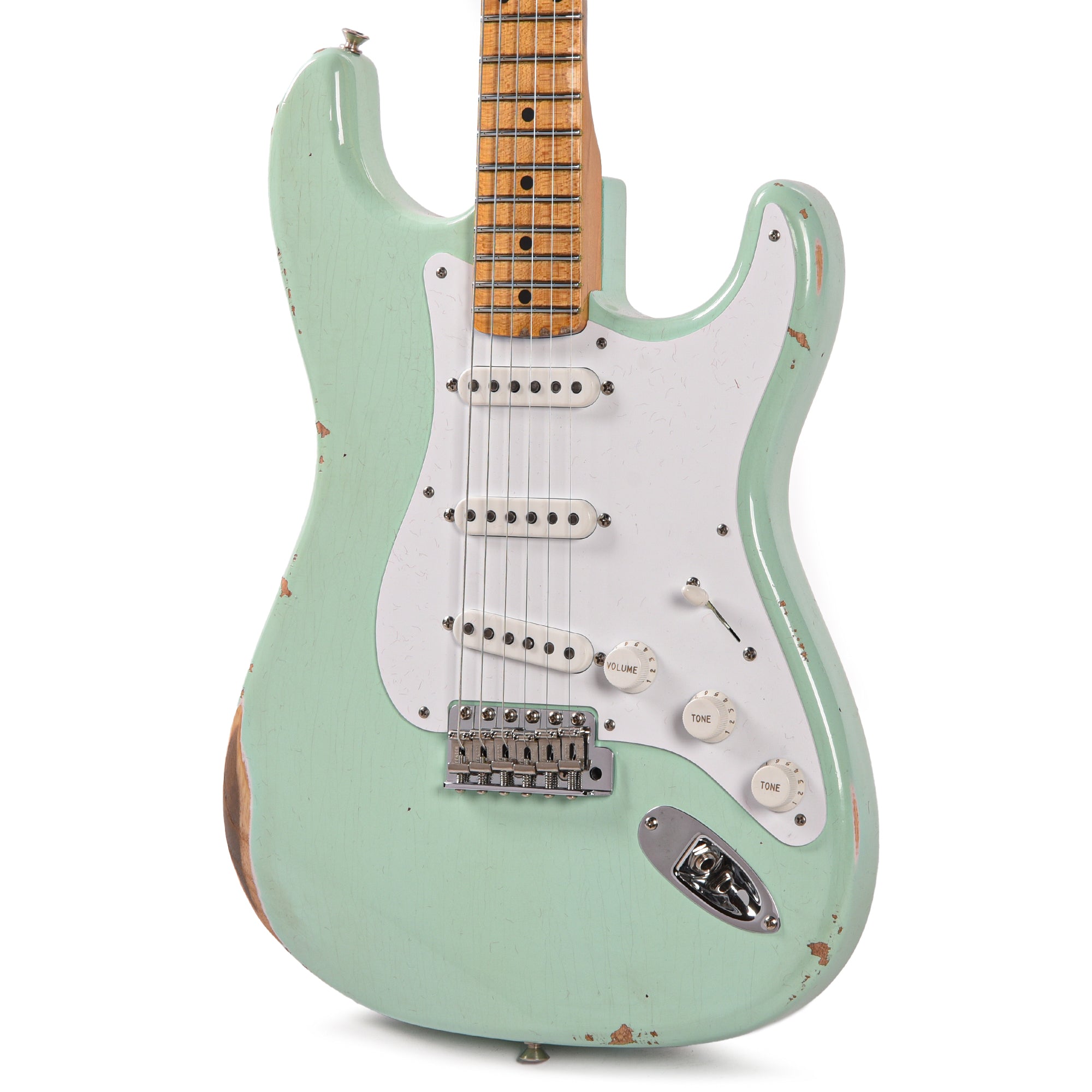 Fender Custom Shop Limited Edition Fat '54 Stratocaster Relic with Closet Classic Hardware Super Faded Aged Surf Green Electric Guitars / Solid Body