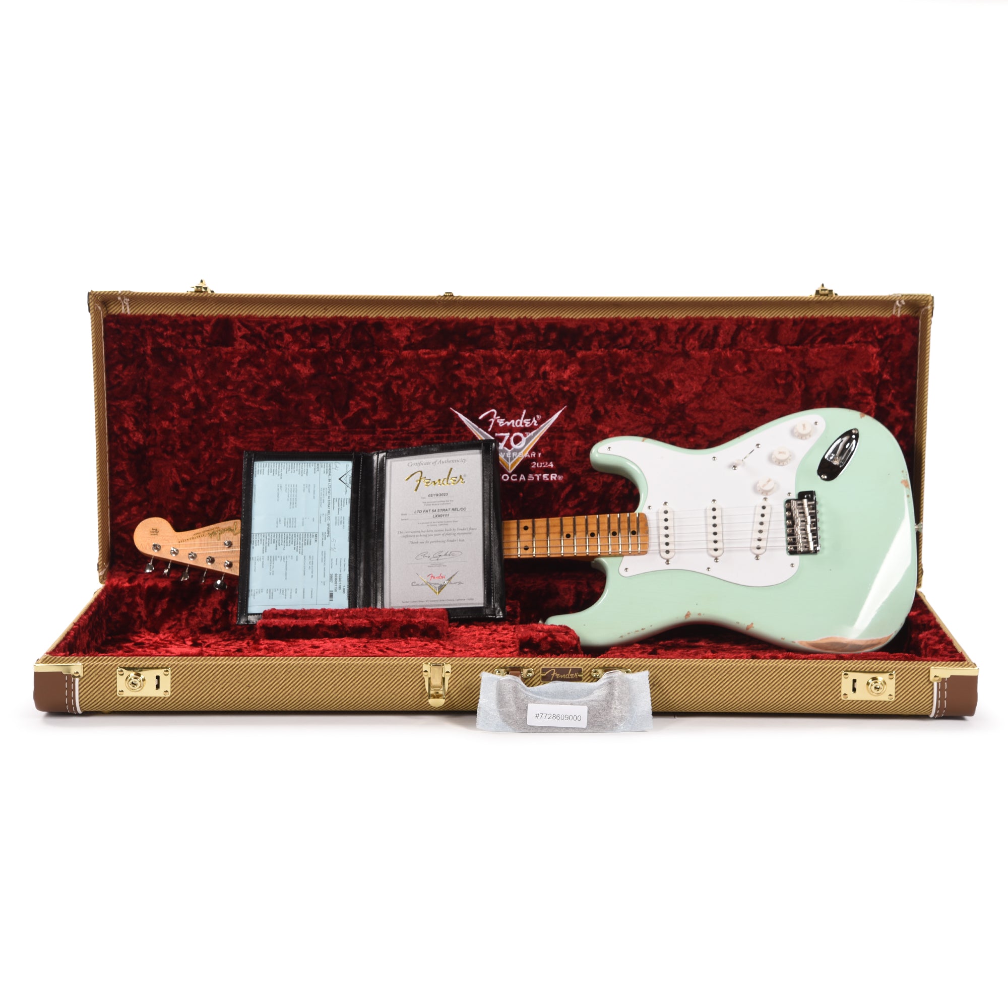 Fender Custom Shop Limited Edition Fat '54 Stratocaster Relic with Closet Classic Hardware Super Faded Aged Surf Green Electric Guitars / Solid Body