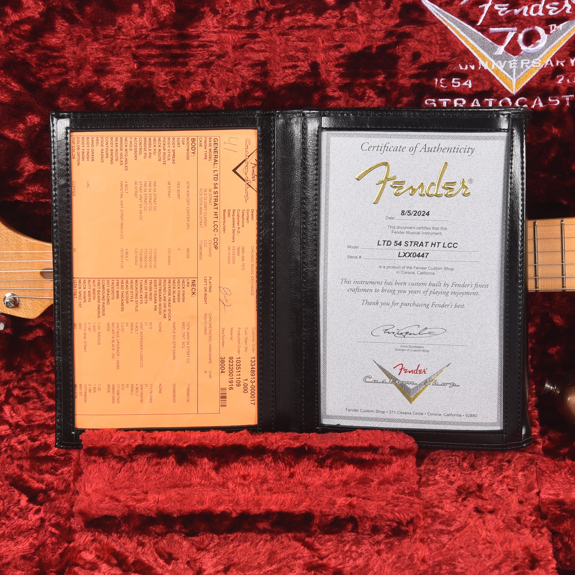 Fender Custom Shop Limited Edition Hardtail 1954 Stratocaster Deluxe Closet Classic Copper Electric Guitars / Solid Body