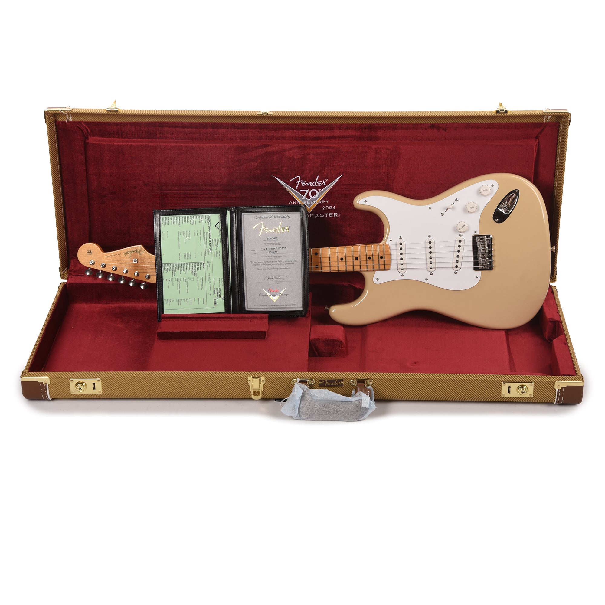 Fender Custom Shop Limited Edition Hardtail 1954 Stratocaster Time Capsule Desert Sand Electric Guitars / Solid Body