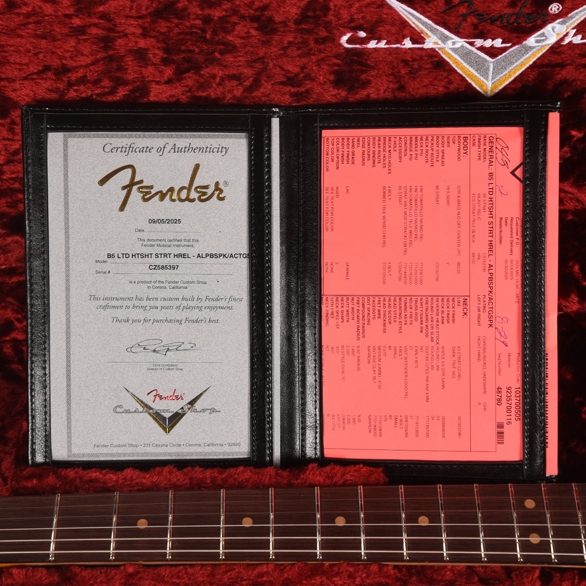 Fender Custom Shop Limited Edition Hotshot Stratocaster Aged Lake Placid Blue Sparkle over Aged Candy Tangerine Sparkle Heavy Relic Electric Guitars / Solid Body