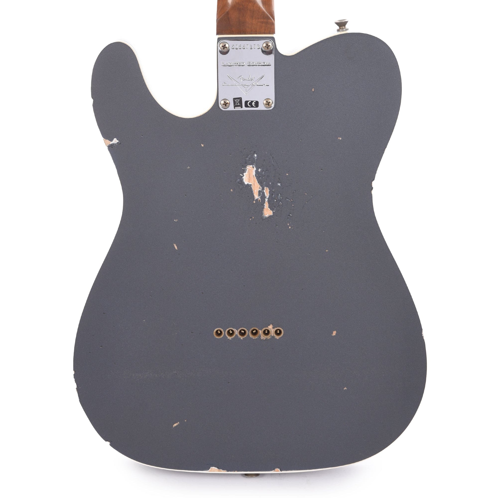 Fender Custom Shop Limited Edition HS Telecaster Custom Relic Aged Charcoal Frost Metallic Electric Guitars / Solid Body