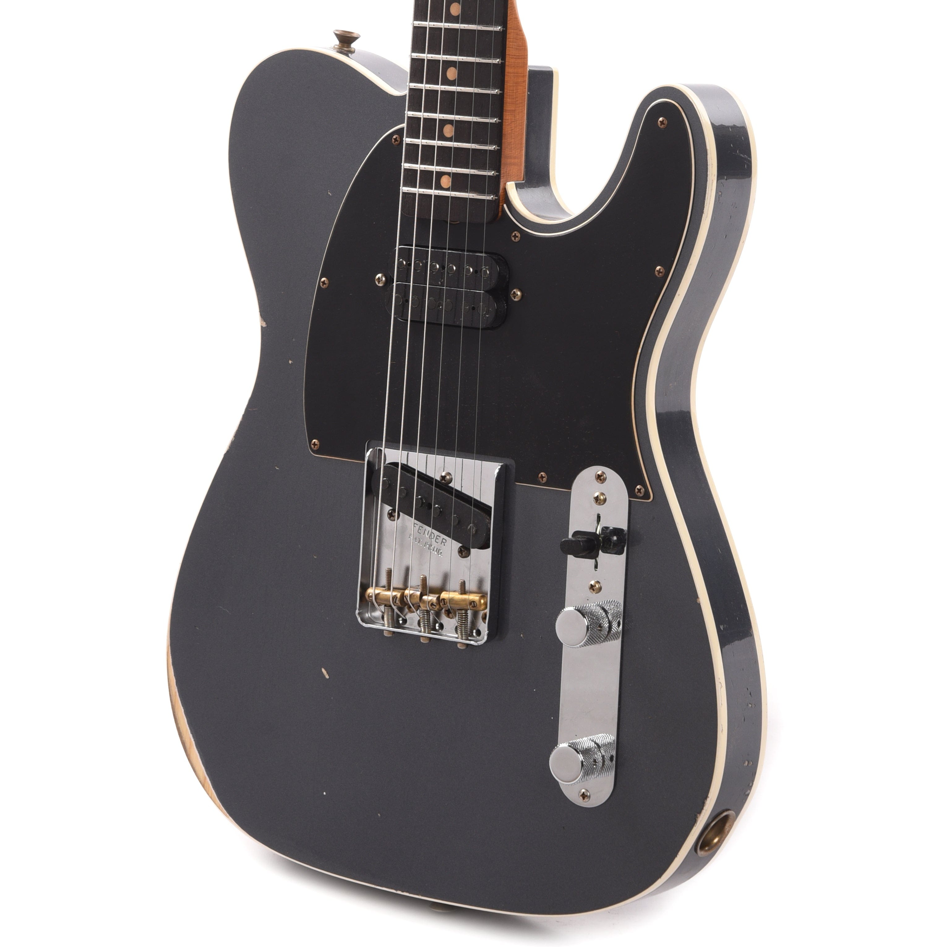 Fender Custom Shop Limited Edition HS Telecaster Custom Relic Aged Charcoal Frost Metallic Electric Guitars / Solid Body