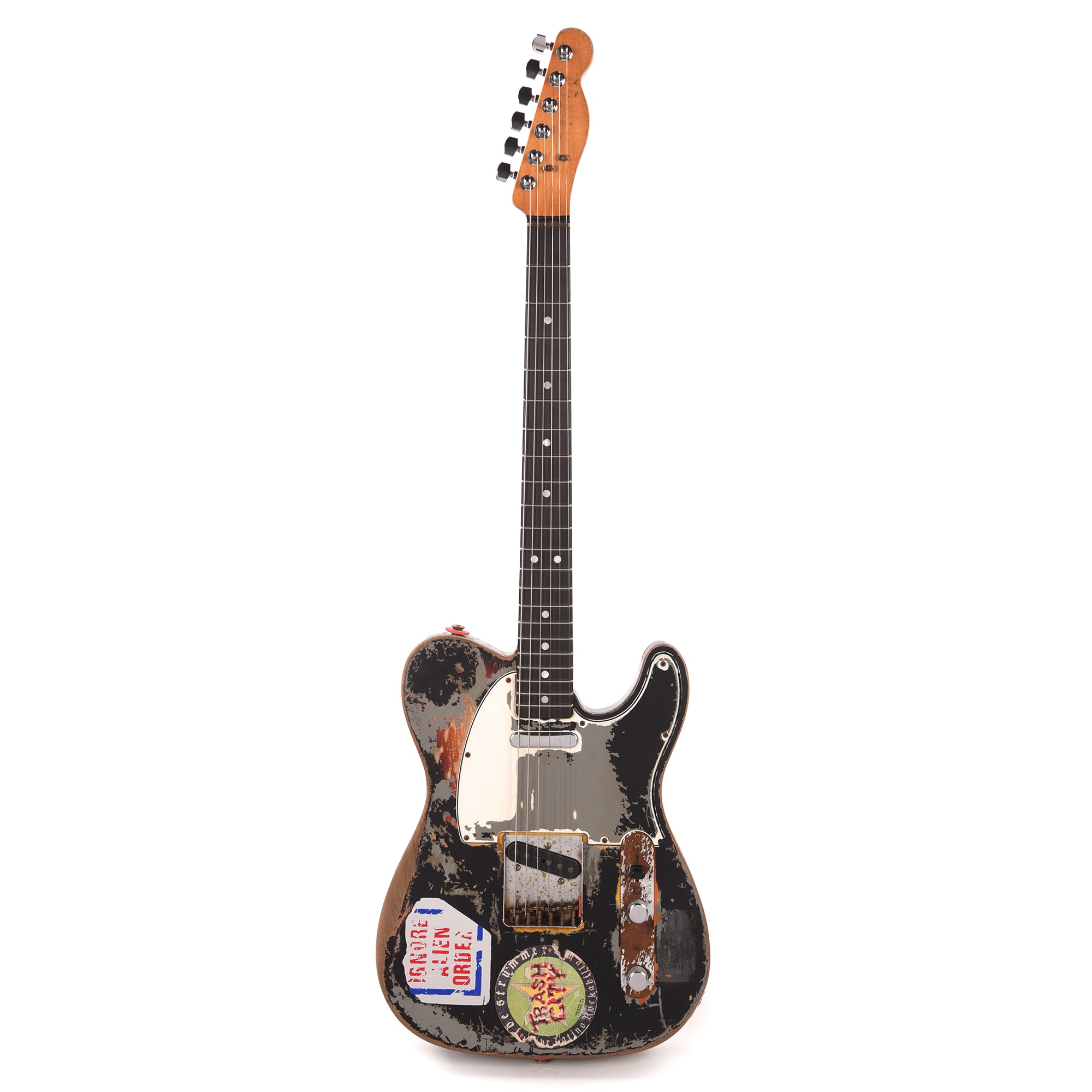 Fender Custom Shop Limited Edition Joe Strummer Telecaster Super Heavy Relic Aged Black over 3-Color Sunburst Master Built by Paul Waller Electric Guitars / Solid Body