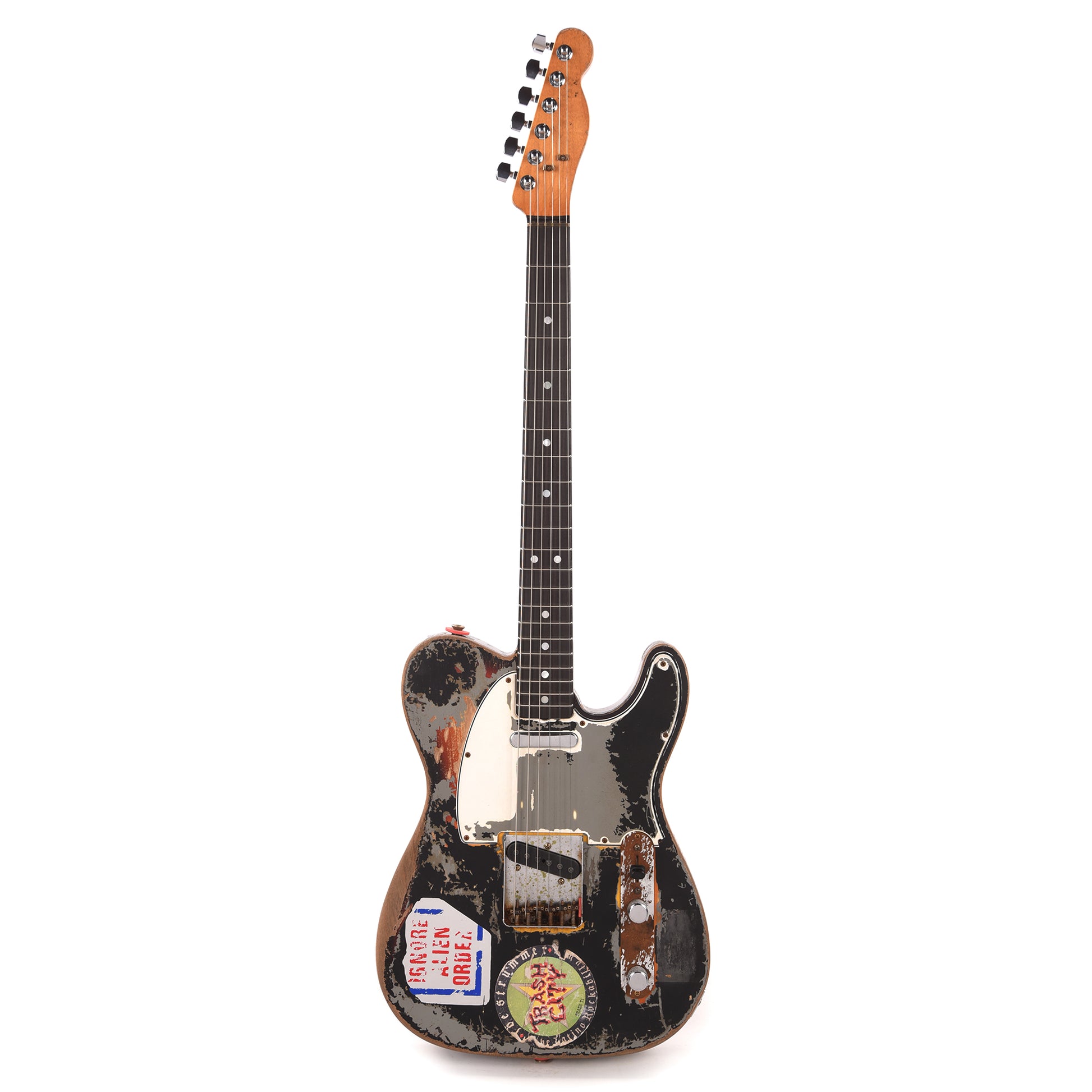 Fender Custom Shop Limited Edition Joe Strummer Telecaster Super Heavy Relic Aged Black over 3-Color Sunburst Master Built by Paul Waller Electric Guitars / Solid Body