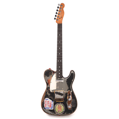 Fender Custom Shop Limited Edition Joe Strummer Telecaster Super Heavy Relic Aged Black over 3-Color Sunburst Master Built by Paul Waller Electric Guitars / Solid Body