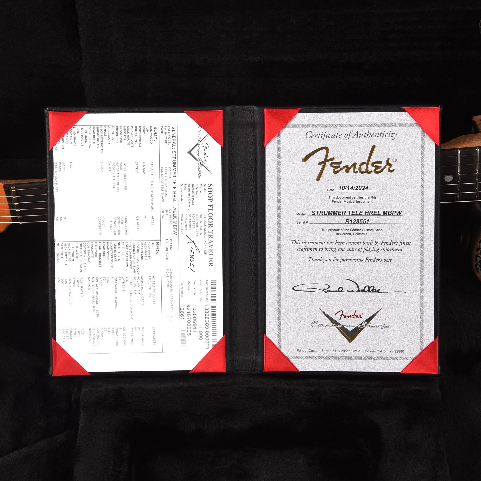 Fender Custom Shop Limited Edition Joe Strummer Telecaster Super Heavy Relic Aged Black over 3-Color Sunburst Master Built by Paul Waller Electric Guitars / Solid Body