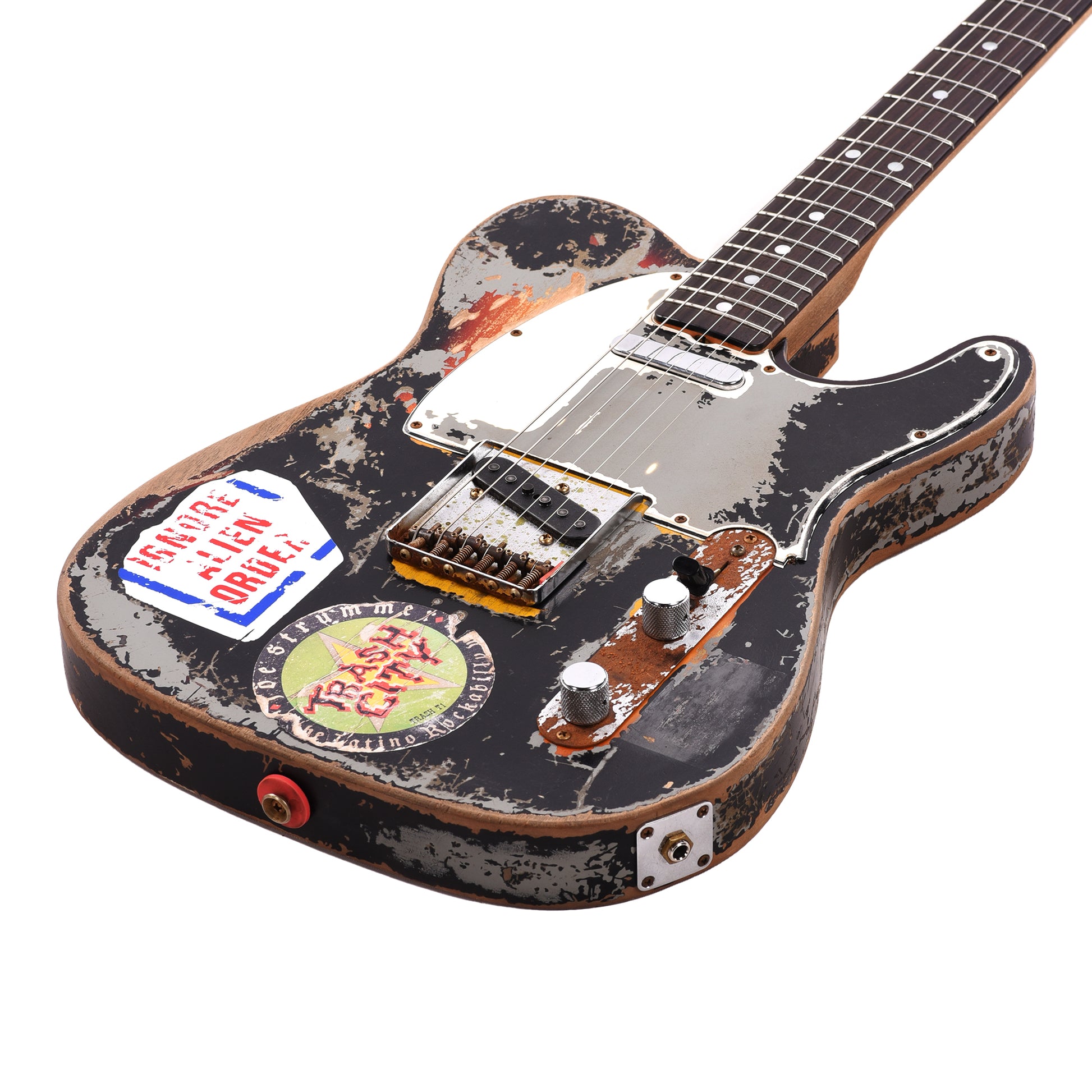 Fender Custom Shop Limited Edition Joe Strummer Telecaster Super Heavy Relic Aged Black over 3-Color Sunburst Master Built by Paul Waller Electric Guitars / Solid Body