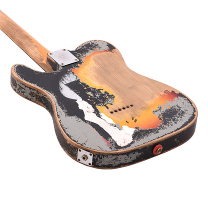 Fender Custom Shop Limited Edition Joe Strummer Telecaster Super Heavy Relic Aged Black over 3-Color Sunburst Master Built by Paul Waller Electric Guitars / Solid Body