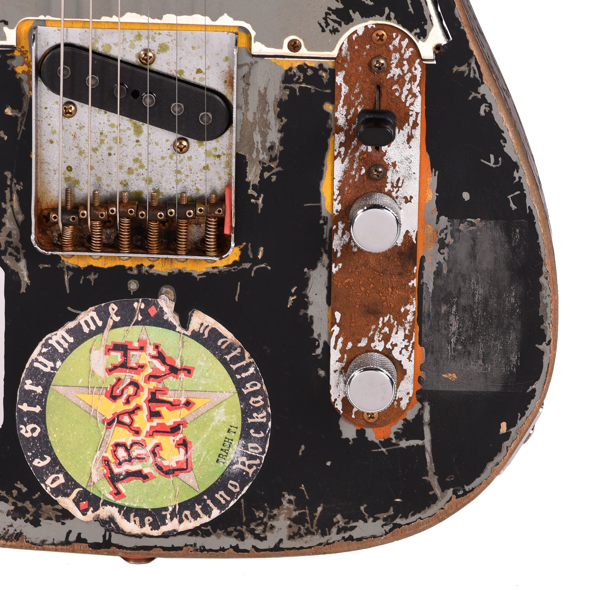 Fender Custom Shop Limited Edition Joe Strummer Telecaster Super Heavy Relic Aged Black over 3-Color Sunburst Master Built by Paul Waller Electric Guitars / Solid Body