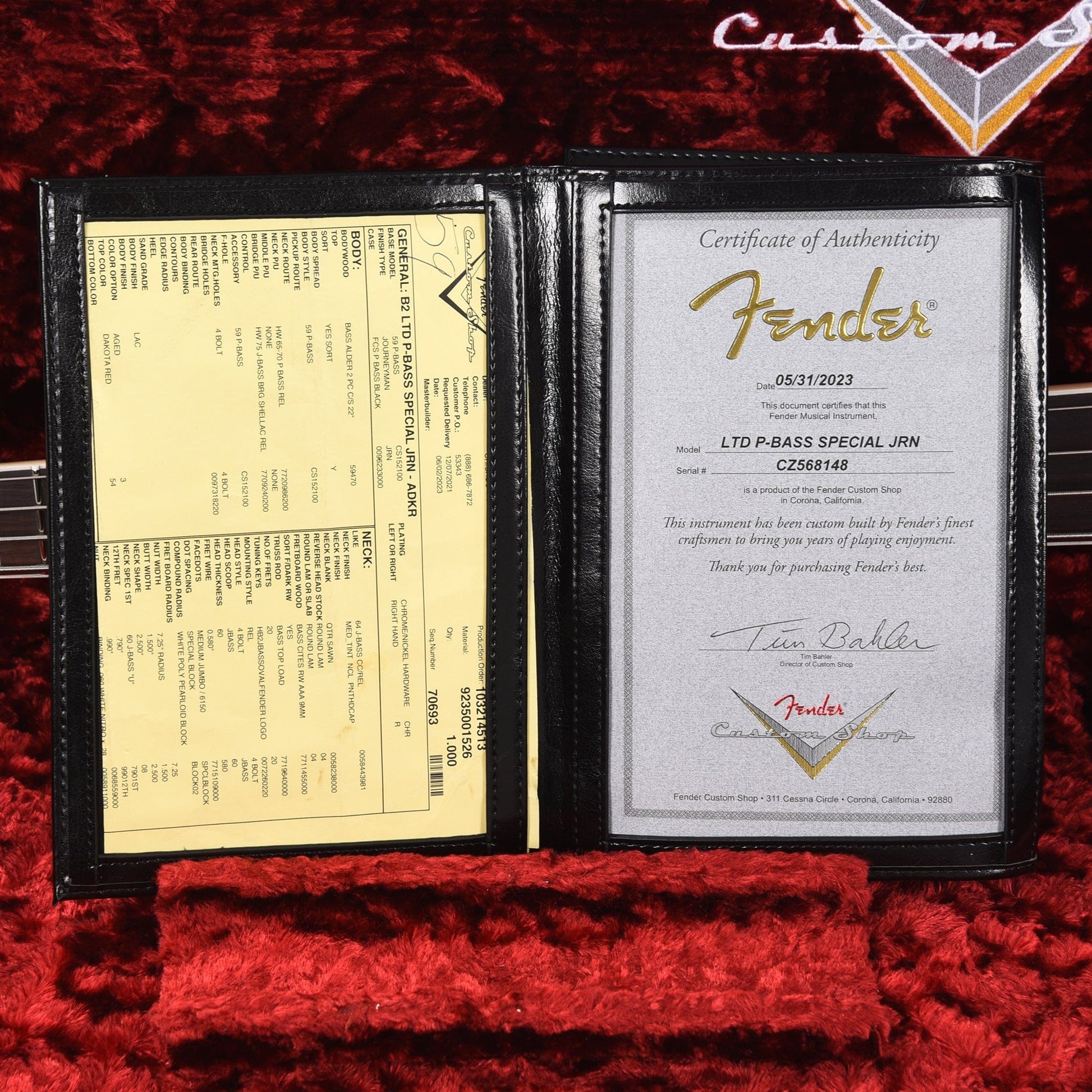 Fender Custom Shop Limited Edition Precision Bass Special Journeyman Relic Aged Dakota Red Electric Guitars / Solid Body