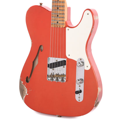 Fender Custom Shop Limited Edition Red Hot Esquire Relic Super Faded Aged Candy Apple Red Electric Guitars / Solid Body