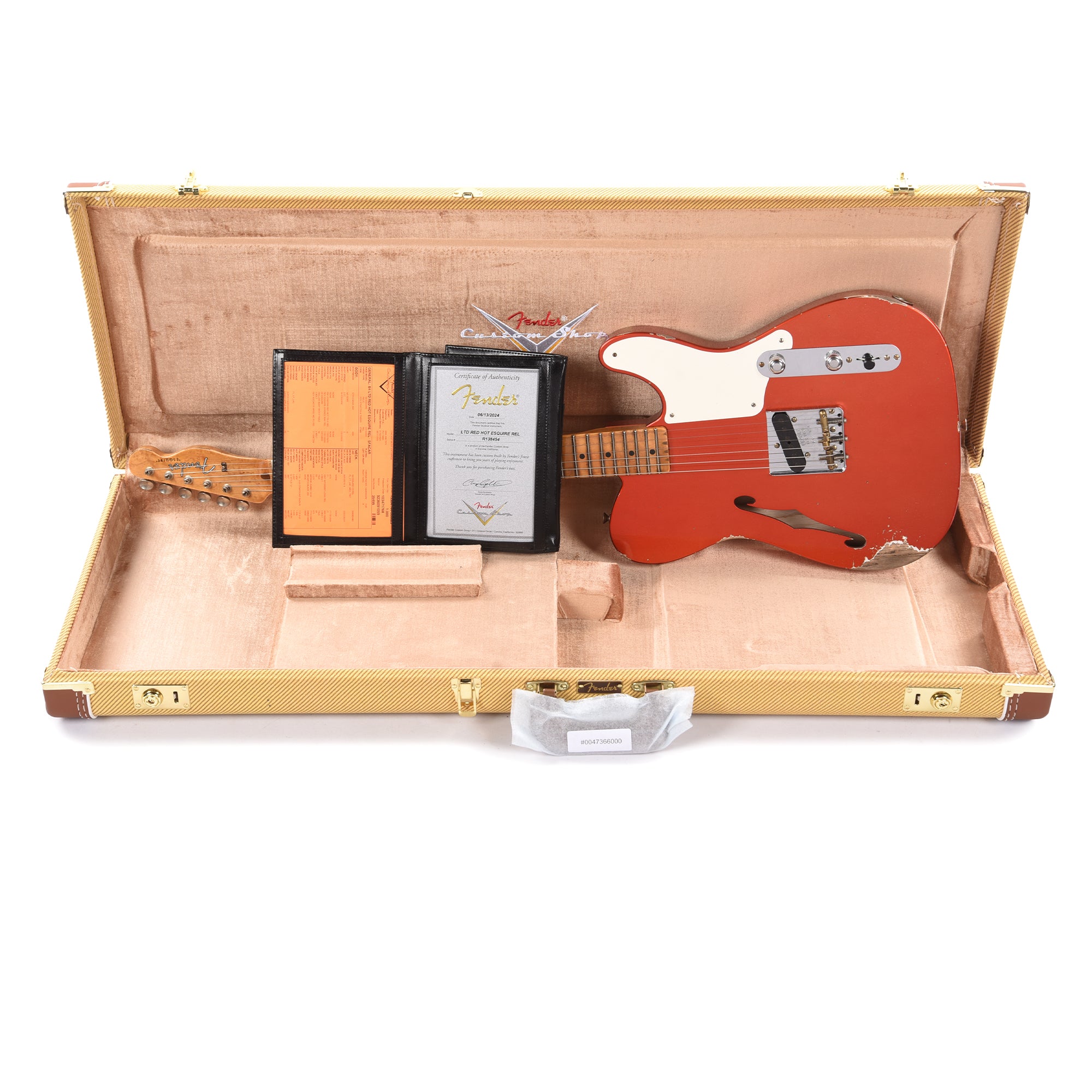Fender Custom Shop Limited Edition Red Hot Esquire Relic Super Faded Aged Candy Apple Red Electric Guitars / Solid Body
