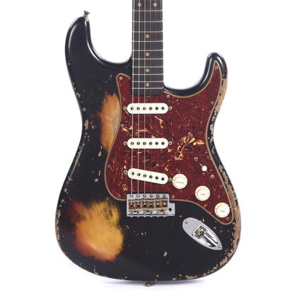 Fender Custom Shop Limited Edition Roasted 1961 Stratocaster Super Heavy Relic Aged Black Over 3-Color Sunburst Electric Guitars / Solid Body