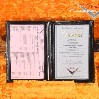 Fender Custom Shop Limited Edition Roasted 1961 Stratocaster Super Heavy Relic Aged Black Over 3-Color Sunburst Electric Guitars / Solid Body