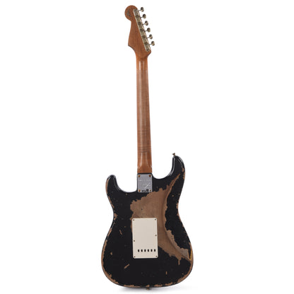 Fender Custom Shop Limited Edition Roasted 1961 Stratocaster Super Heavy Relic Aged Black Over 3-Color Sunburst Electric Guitars / Solid Body