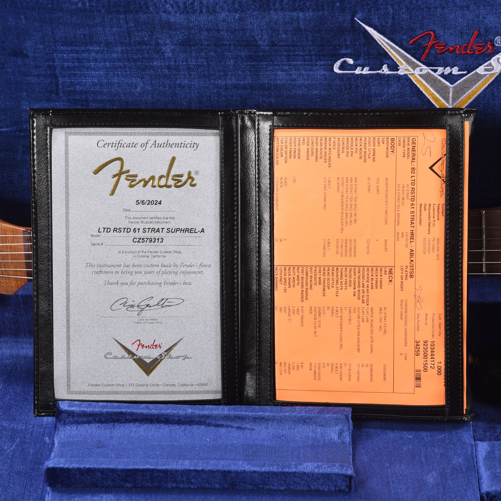 Fender Custom Shop Limited Edition Roasted 1961 Stratocaster Super Heavy Relic Aged Black Over 3-Color Sunburst Electric Guitars / Solid Body