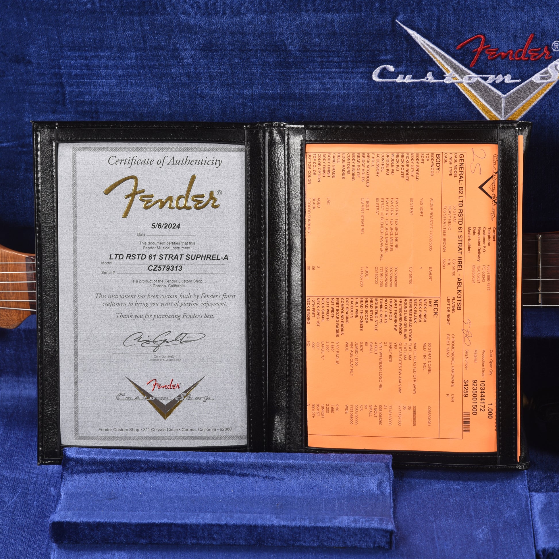 Fender Custom Shop Limited Edition Roasted 1961 Stratocaster Super Heavy Relic Aged Black Over 3-Color Sunburst Electric Guitars / Solid Body