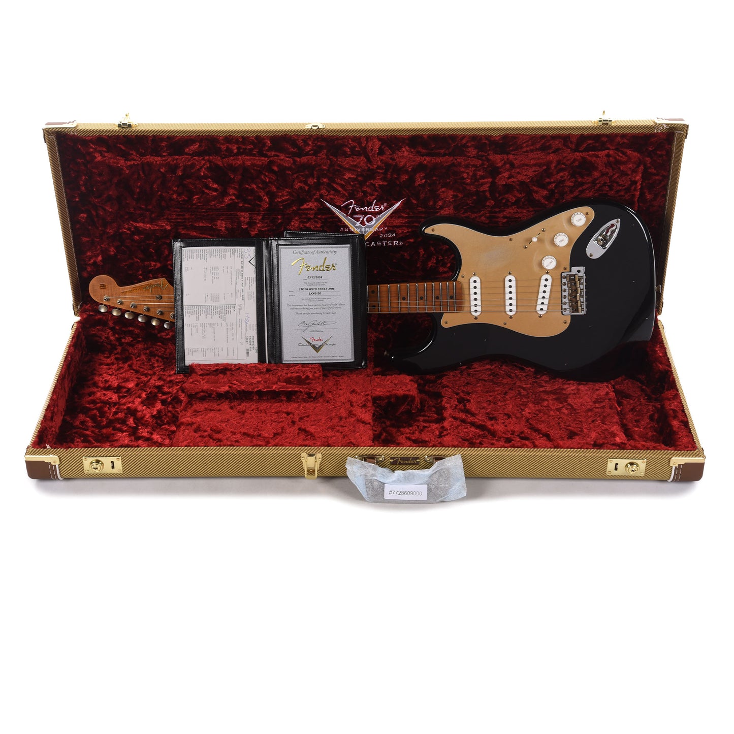 Fender Custom Shop Limited Edition Roasted '54 Stratocaster Journeyman Relic Aged Black Electric Guitars / Solid Body