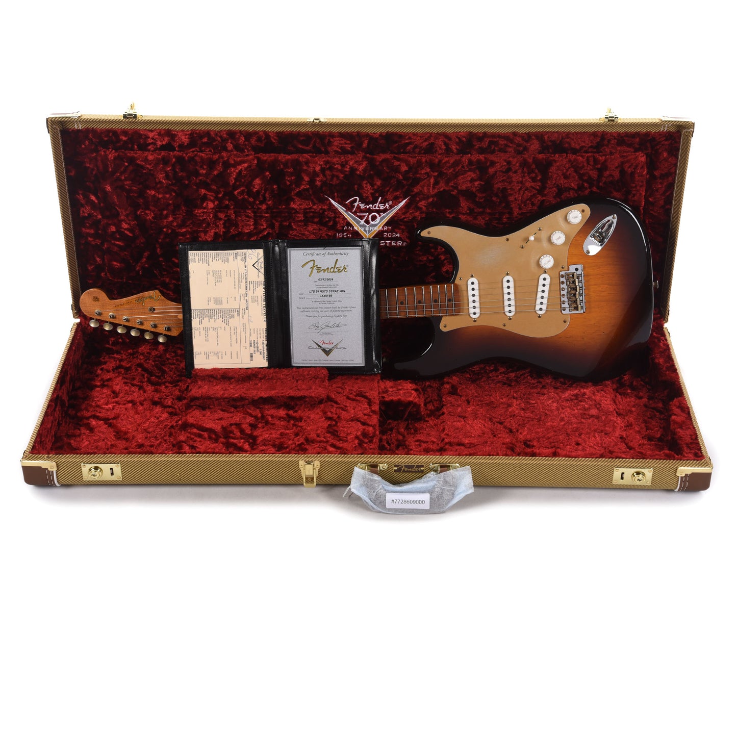 Fender Custom Shop Limited Edition Roasted '54 Stratocaster Journeyman Relic Wide-Fade Chocolate 2-Color Sunburst Electric Guitars / Solid Body