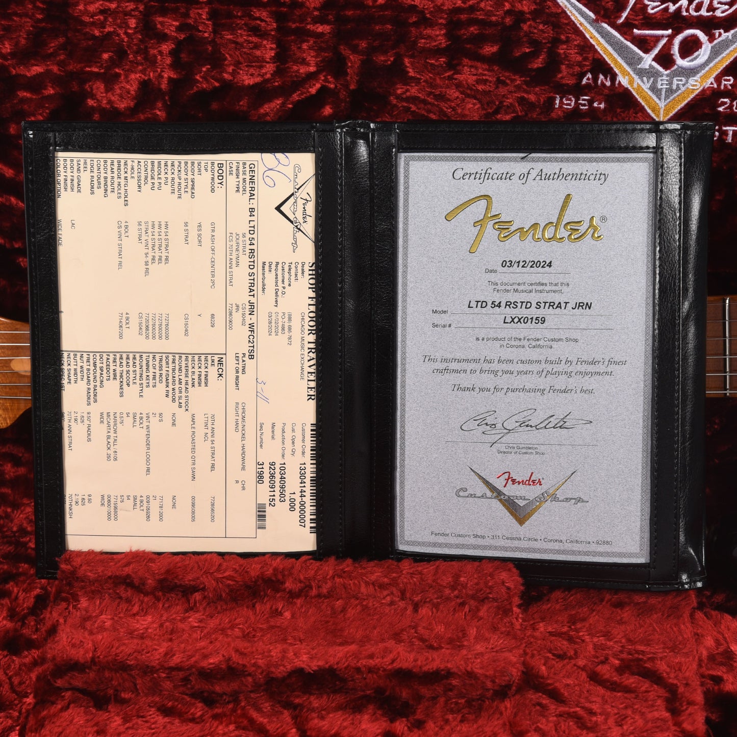 Fender Custom Shop Limited Edition Roasted '54 Stratocaster Journeyman Relic Wide-Fade Chocolate 2-Color Sunburst Electric Guitars / Solid Body