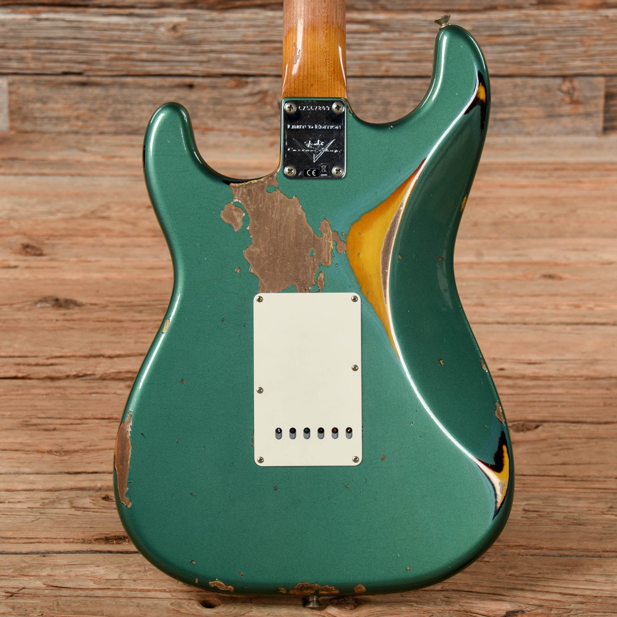 Fender Custom Shop Limited Edition Roasted 61 Stratocaster Super Heavy Relic Sherwood Green Over Sunburst 2023 Electric Guitars / Solid Body