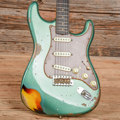 Fender Custom Shop Limited Edition Roasted 61 Stratocaster Super Heavy Relic Sherwood Green Over Sunburst 2023 Electric Guitars / Solid Body