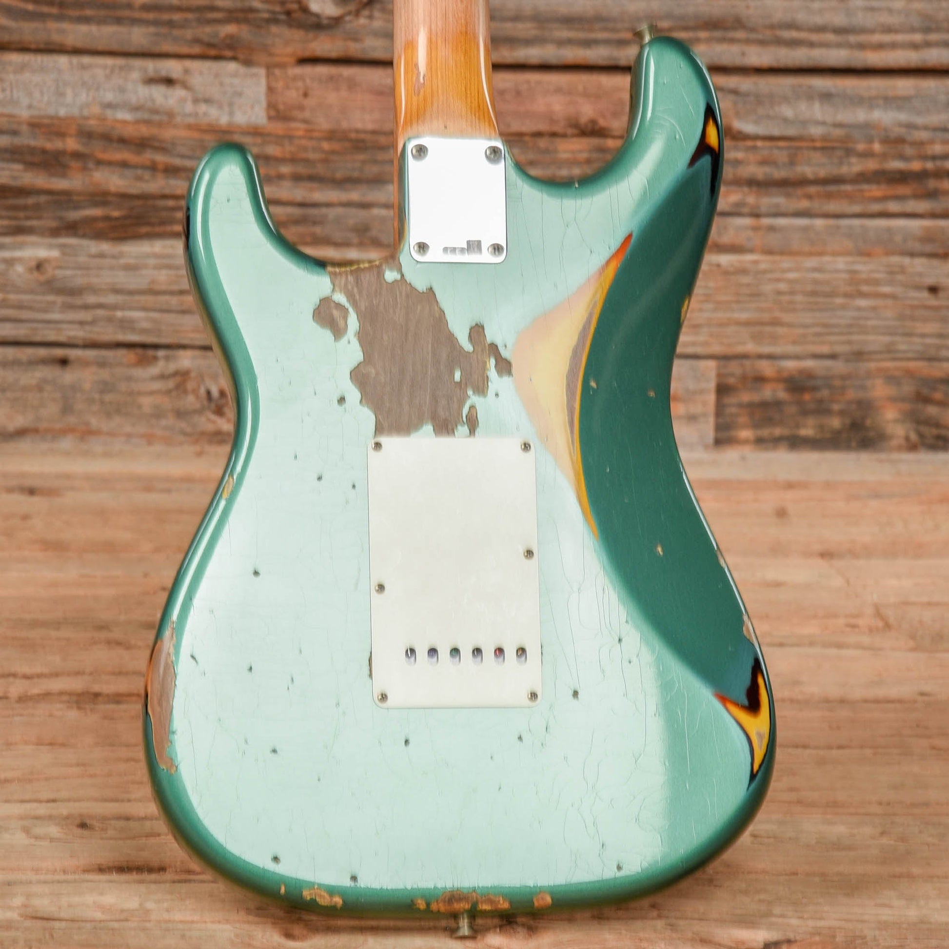 Fender Custom Shop Limited Edition Roasted 61 Stratocaster Super Heavy Relic Sherwood Green Over Sunburst 2023 Electric Guitars / Solid Body