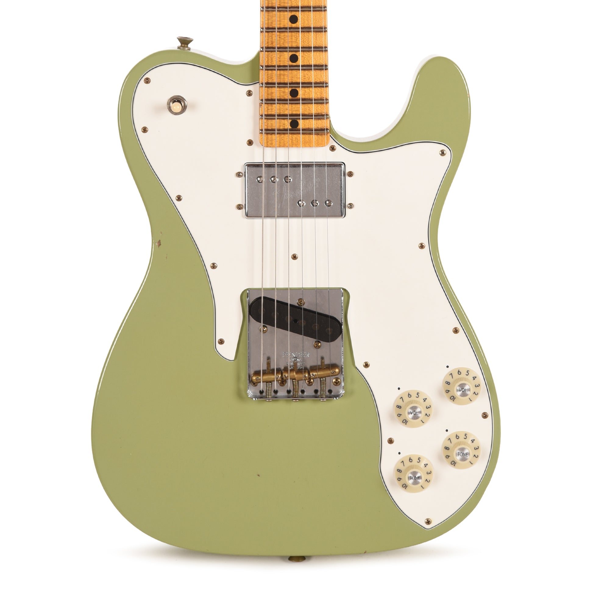 Fender Custom Shop Limited Edition Telecaster Custom Faded Aged Sweet Pea Green Journeyman Relic w/CuNiFe Humbucker Electric Guitars / Solid Body