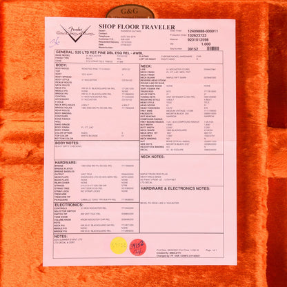 Fender Custom Shop Limited Roasted Pine Double Esquire Aged White Blonde 2021 Electric Guitars / Solid Body