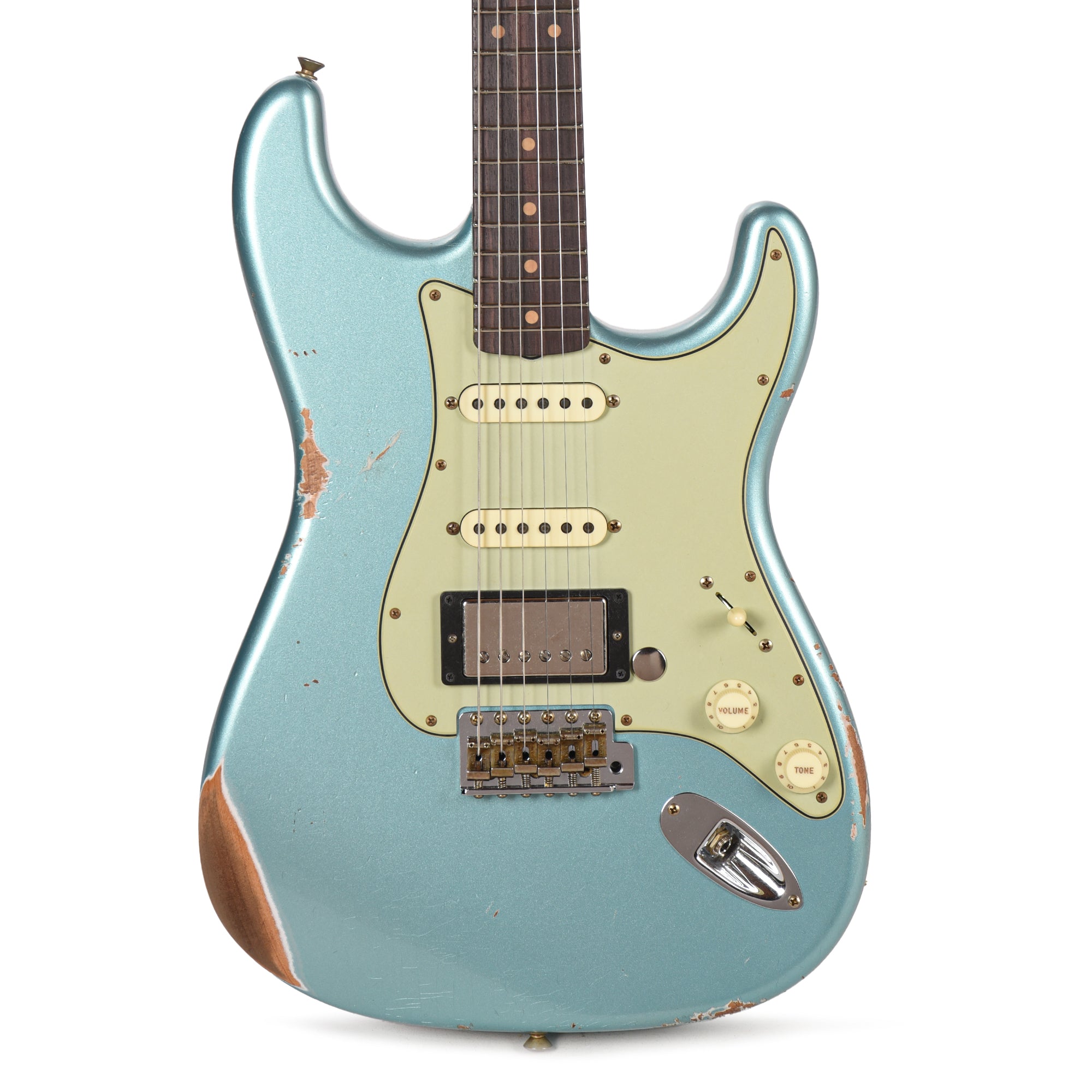Fender Custom Shop LTD '59 Stratocaster HSS Relic Daphne Blue Metallic Electric Guitars / Solid Body