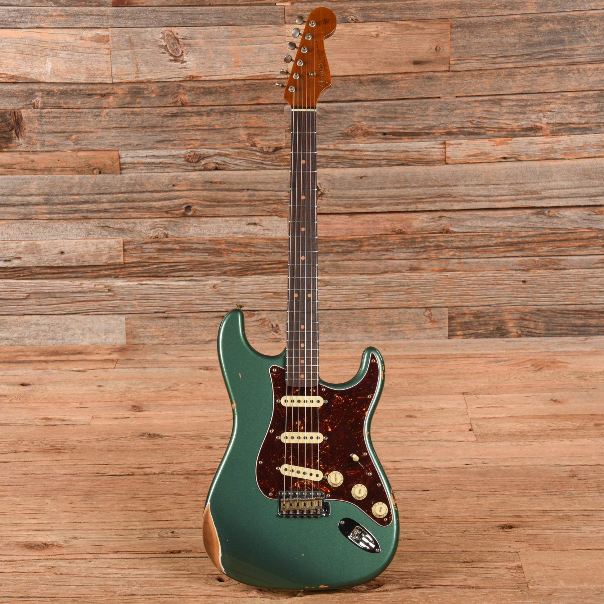 Fender Custom Shop LTD '63 Stratocaster Relic Aged Sherwood Metallic 2023 Electric Guitars / Solid Body