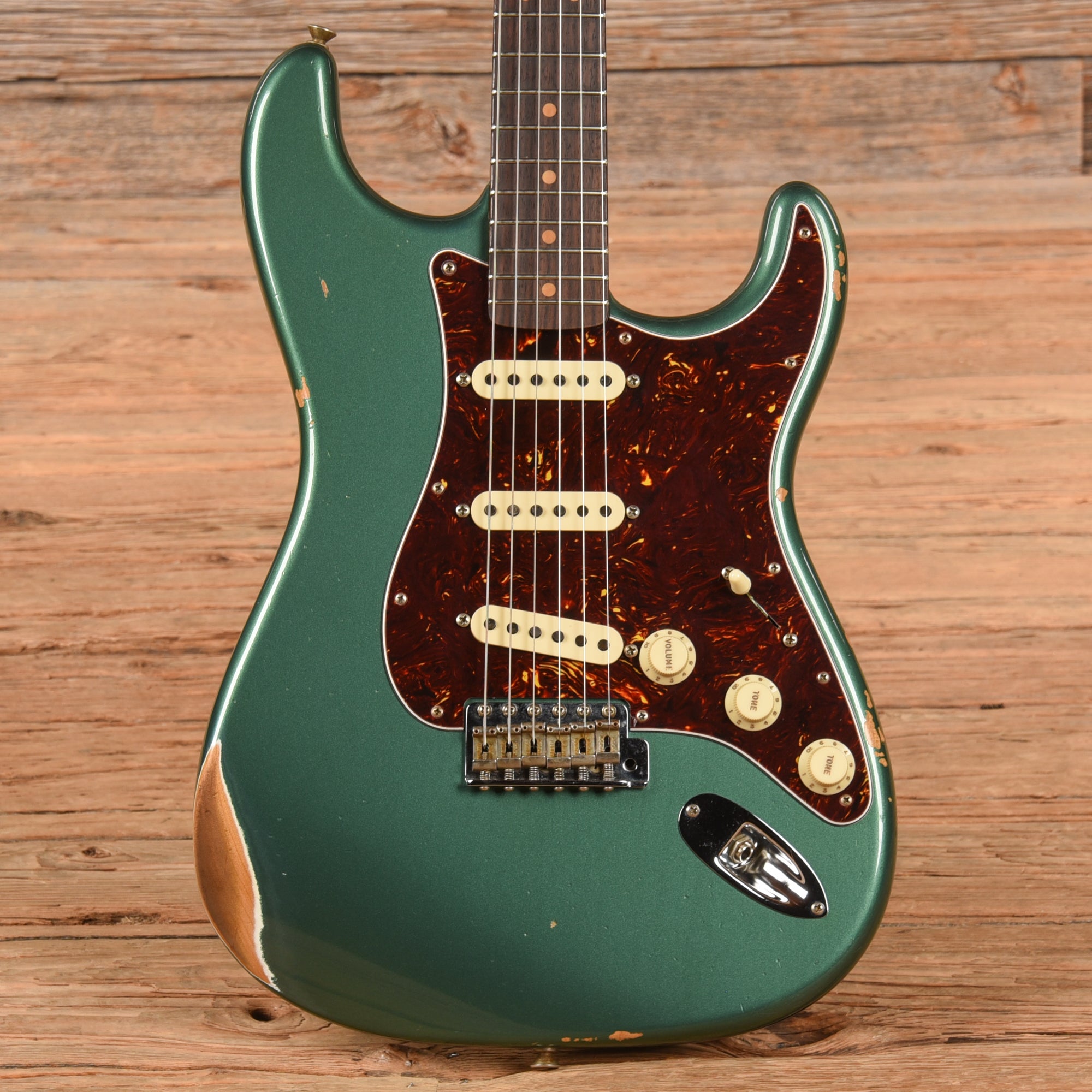 Fender Custom Shop LTD '63 Stratocaster Relic Aged Sherwood Metallic 2023 Electric Guitars / Solid Body