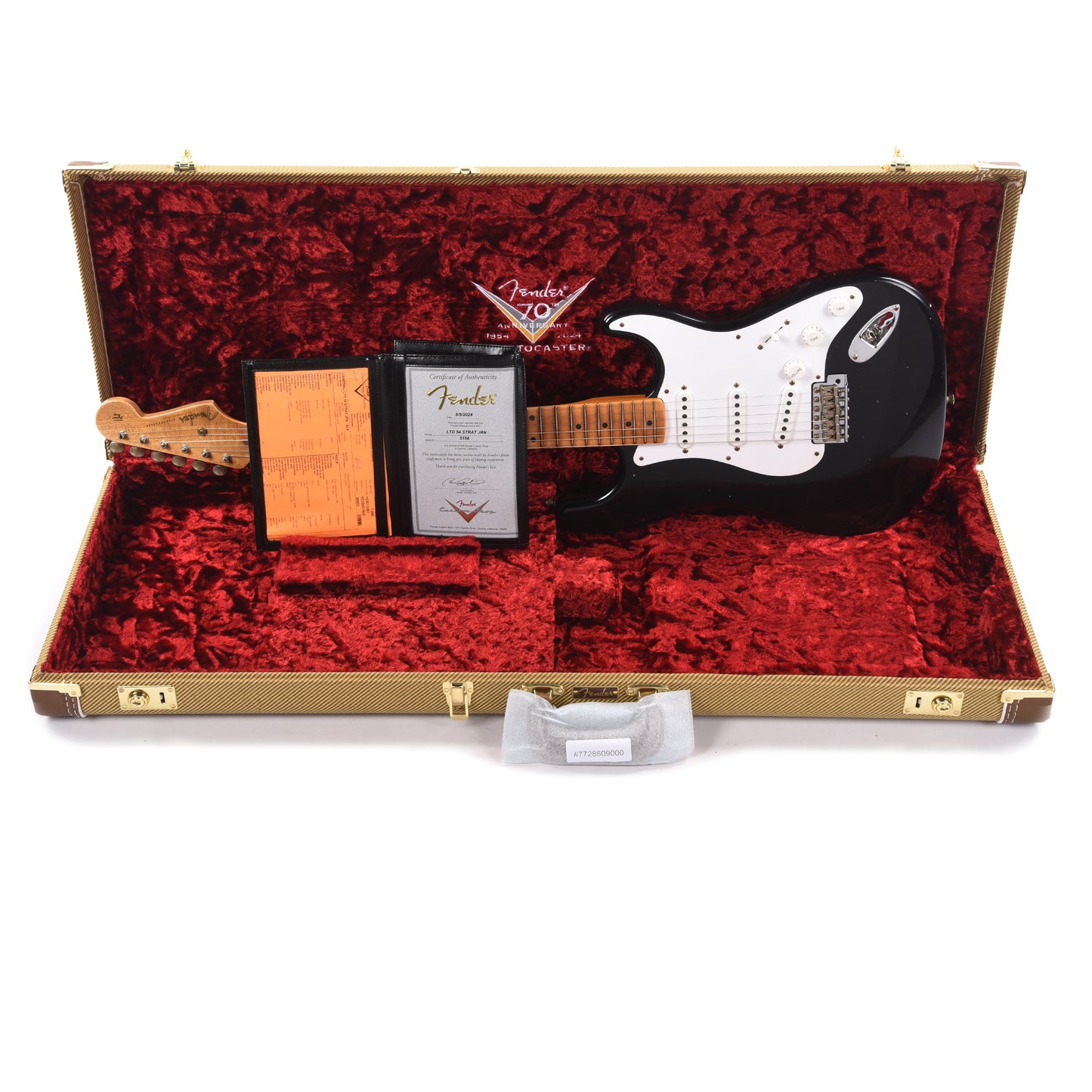 Fender Custom Shop LTD 70th Anniversary 1954 Stratocaster Journeyman Relic Black Electric Guitars / Solid Body