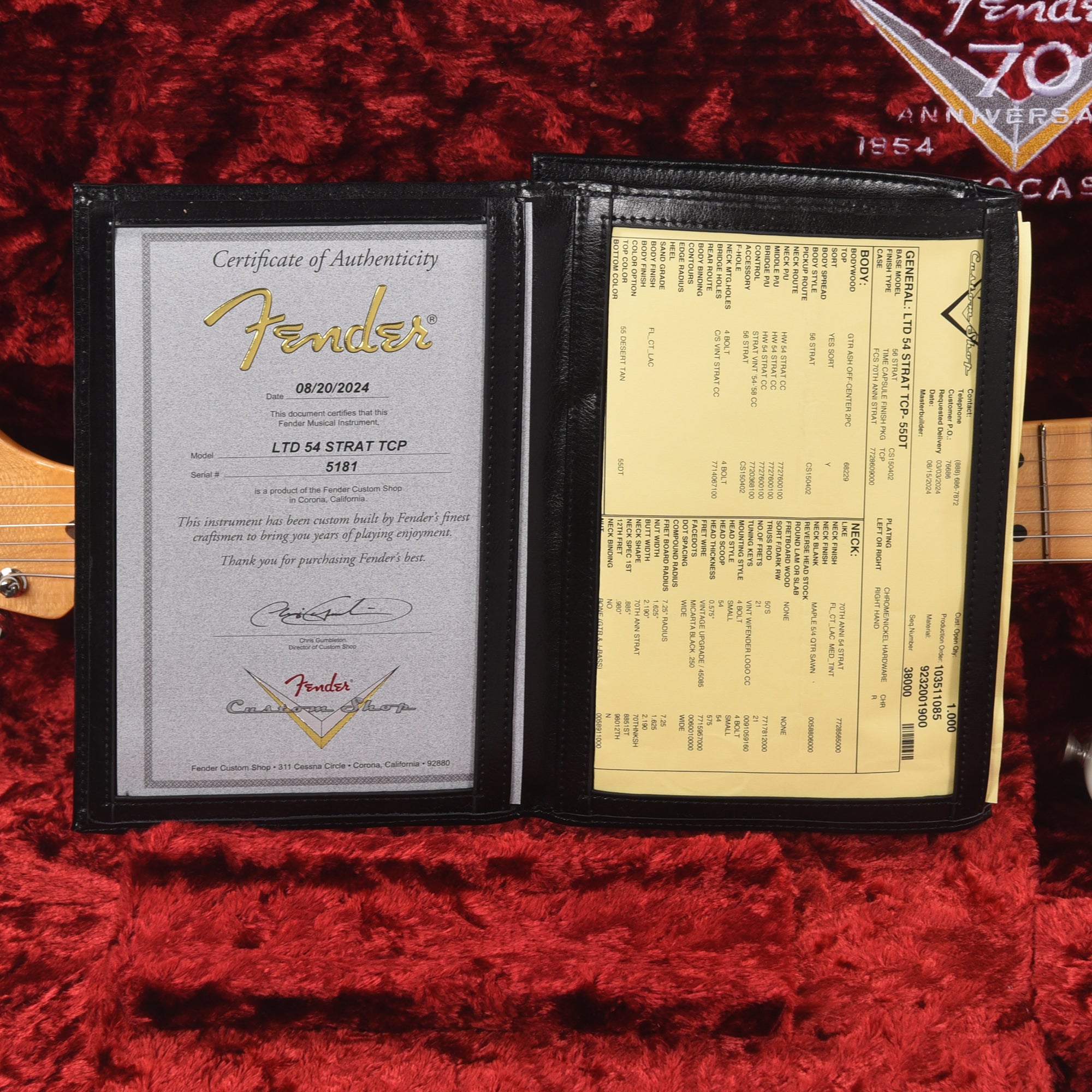 Fender Custom Shop LTD 70th Anniversary 1954 Stratocaster Time Capsule '55 Desert Tan Electric Guitars / Solid Body