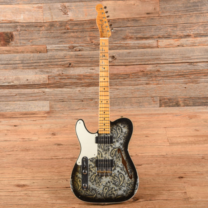 Fender Custom Shop LTD Dual P90 Black Paisley Telecaster Black Paisley 2023 LEFTY Electric Guitars / Solid Body