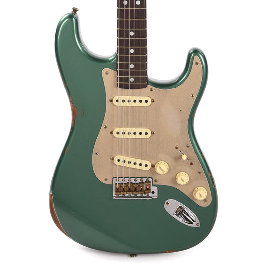 Fender Custom Shop LTD Roasted Big Head Stratocaster Relic Faded Aged Sherwood Metallic Electric Guitars / Solid Body