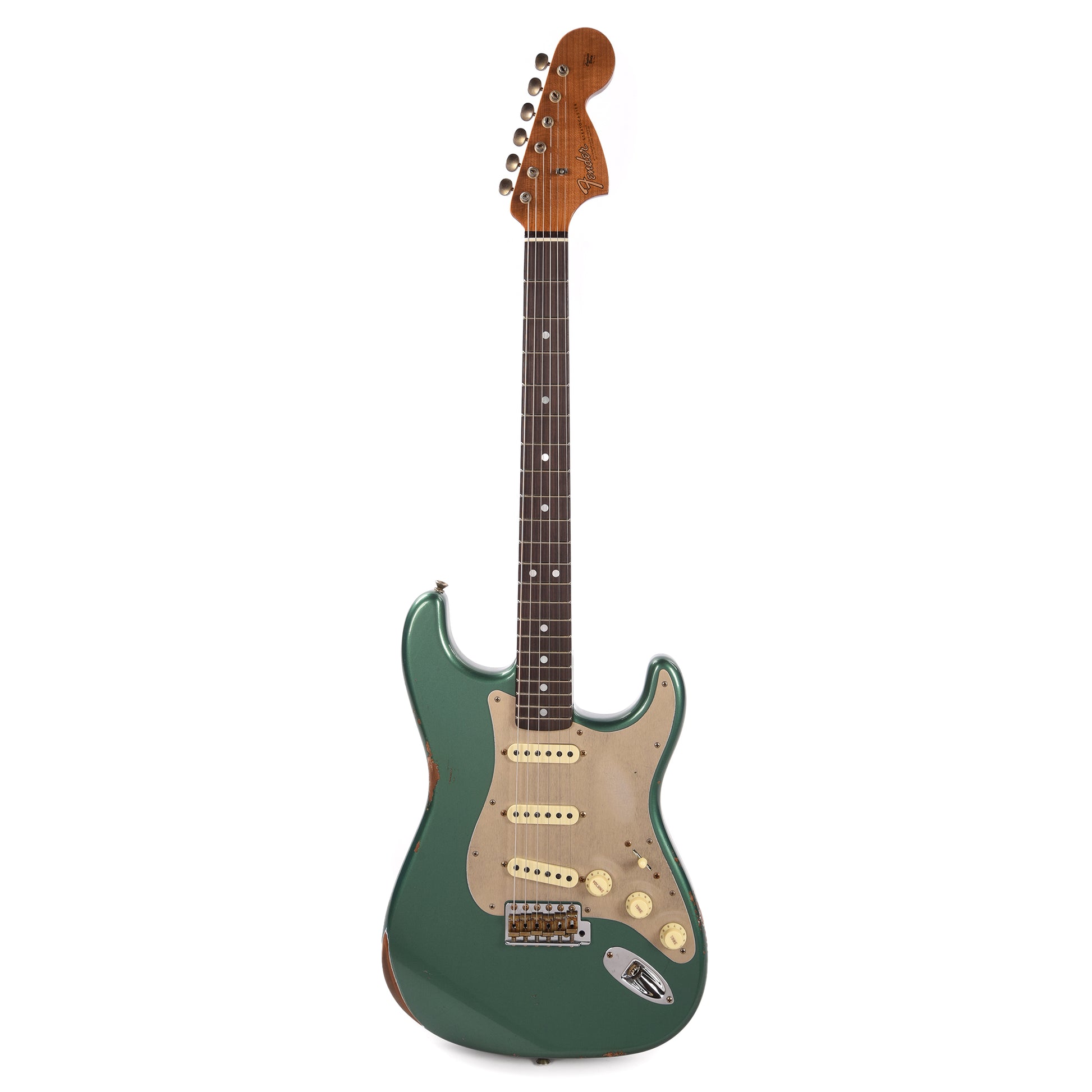 Fender Custom Shop LTD Roasted Big Head Stratocaster Relic Faded Aged Sherwood Metallic Electric Guitars / Solid Body
