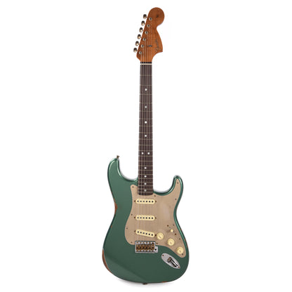 Fender Custom Shop LTD Roasted Big Head Stratocaster Relic Faded Aged Sherwood Metallic Electric Guitars / Solid Body