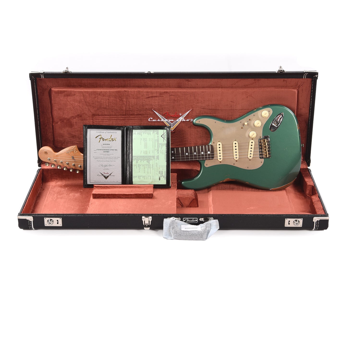Fender Custom Shop LTD Roasted Big Head Stratocaster Relic Faded Aged Sherwood Metallic Electric Guitars / Solid Body