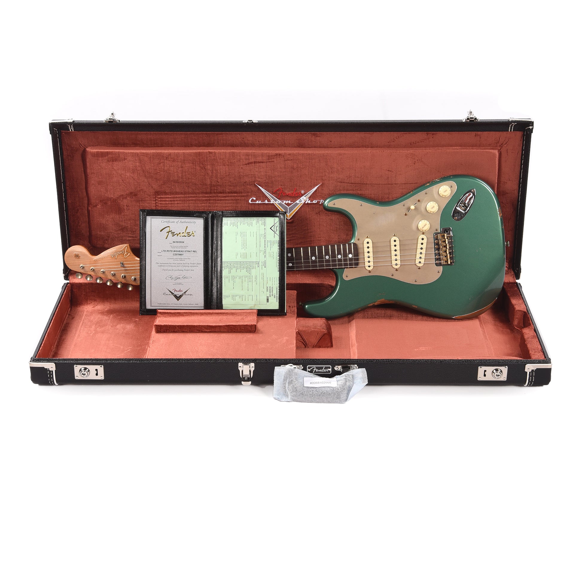 Fender Custom Shop LTD Roasted Big Head Stratocaster Relic Faded Aged Sherwood Metallic Electric Guitars / Solid Body