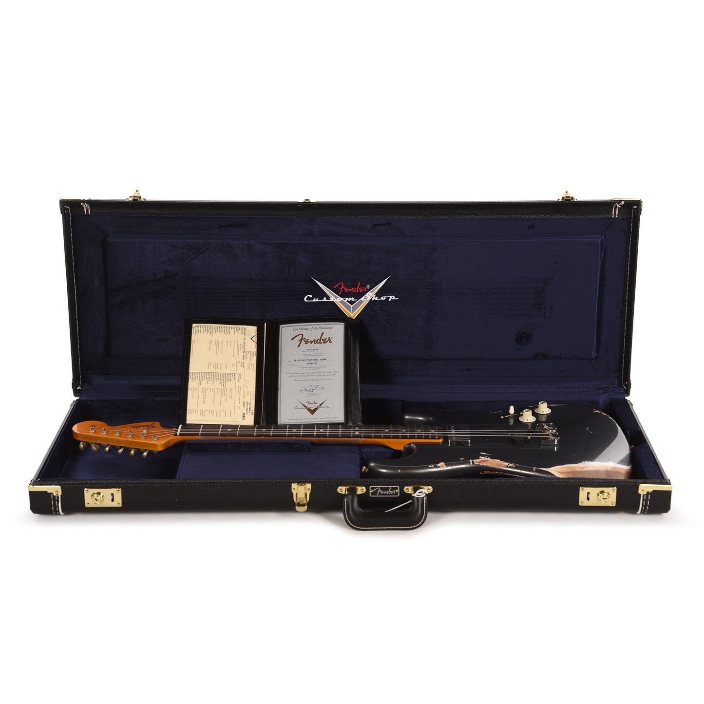 Fender Custom Shop LTD Stratocaster SH Heavy Relic Aged Charcoal Frost Metallic Electric Guitars / Solid Body