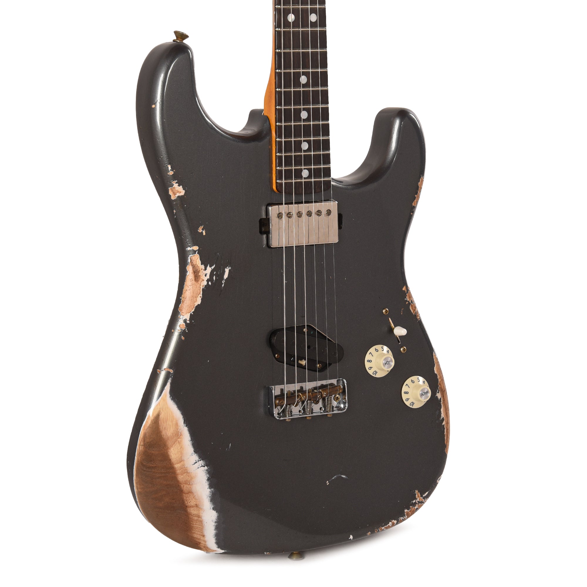 Fender Custom Shop LTD Stratocaster SH Heavy Relic Aged Charcoal Frost Metallic Electric Guitars / Solid Body