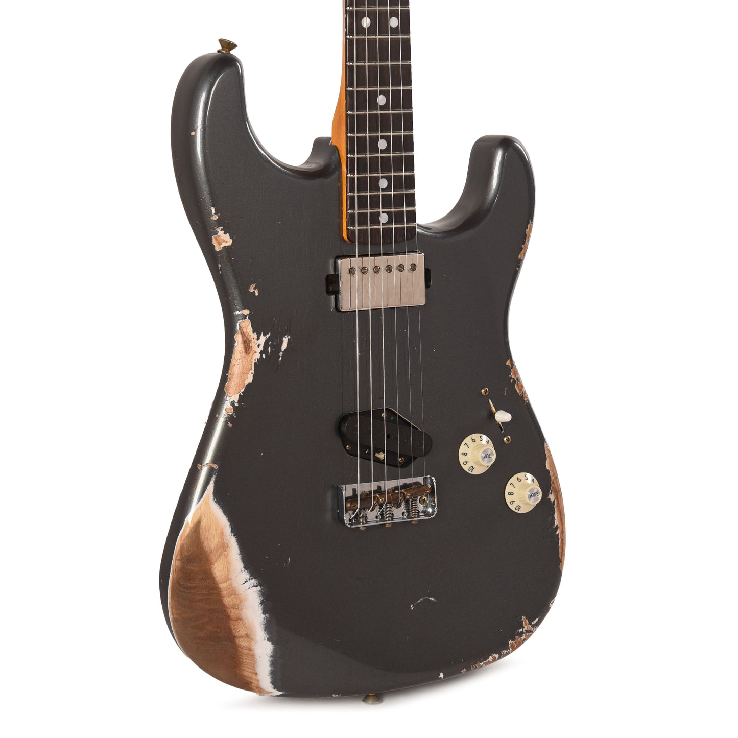 Fender Custom Shop LTD Stratocaster SH Heavy Relic Aged Charcoal Frost Metallic Electric Guitars / Solid Body